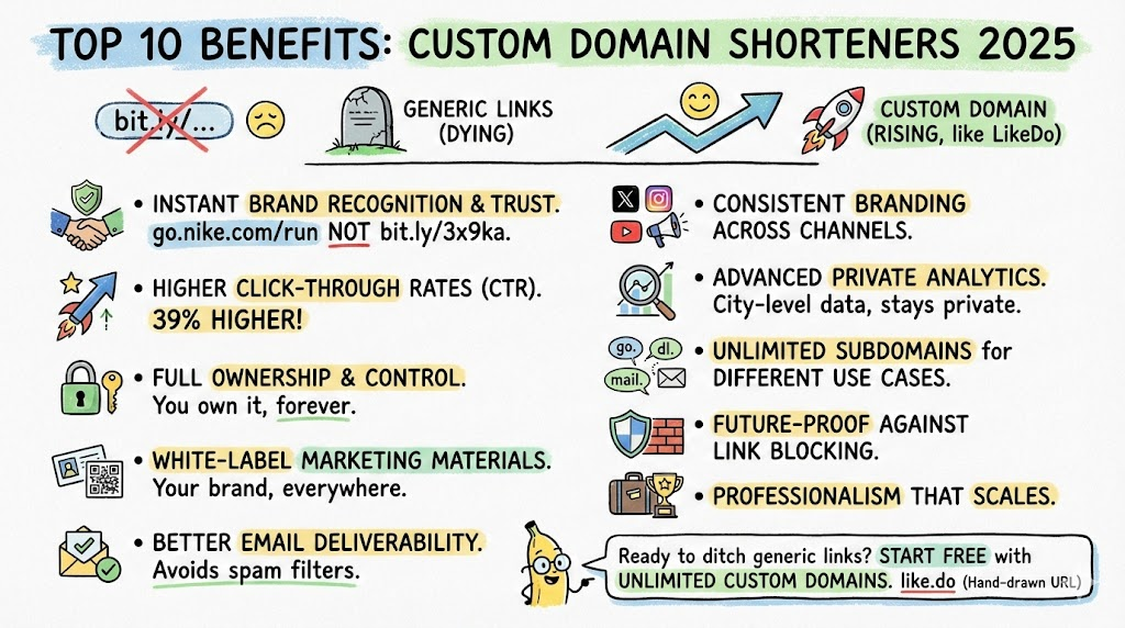 Top 10 Benefits of Using Custom Domain Shorteners in 2026